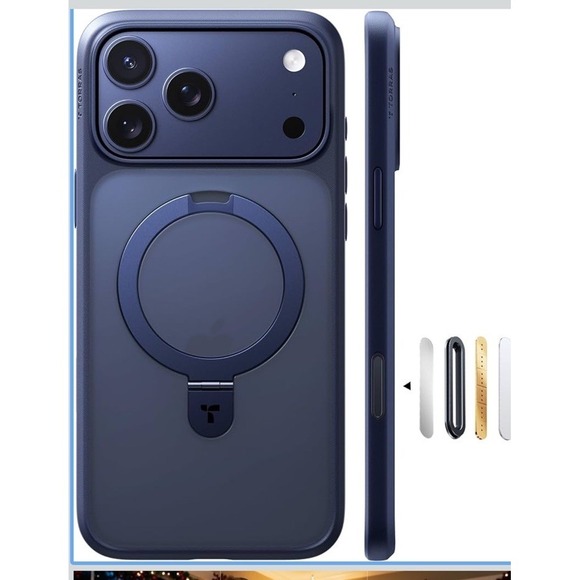 TORRAS Other - TORRAS Upgraded 360 Rotatable Magnetic Stand for iPhone 17 Pro Max Case- Clear